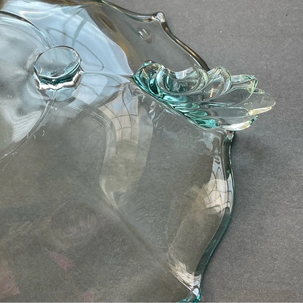 Glass Bowl Double‎ Bow Handle Serving Bowl Holiday Party